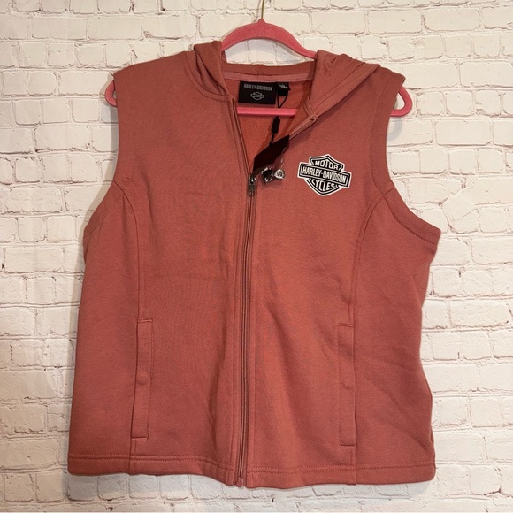HARLEY-DAVIDSON Hooded Sweatshirt Vest, Size XL, NWT - Picture 5 of 11